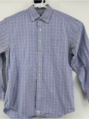 Vineyard Vines Murray Shirt Cotton Long Sleeve Button Down Blue Men's Medium